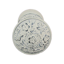 Antique Ornate Floral Door Knob Set of 2 Knobs and Shaft