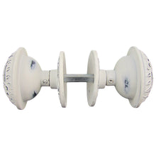 Antique Ornate Floral Door Knob Set of 2 Knobs and Shaft