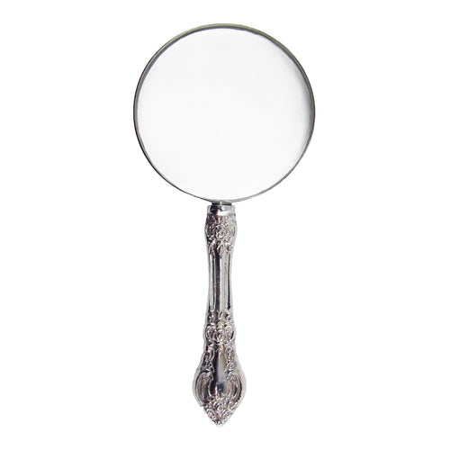 Silver Hand Held Desk Magnifying Glass