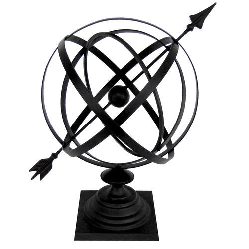 Cast Iron Garden Arrow Armillary Sphere Sundial
