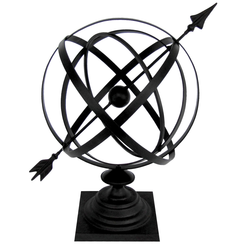 Cast Iron Garden Arrow Armillary Sphere Sundial