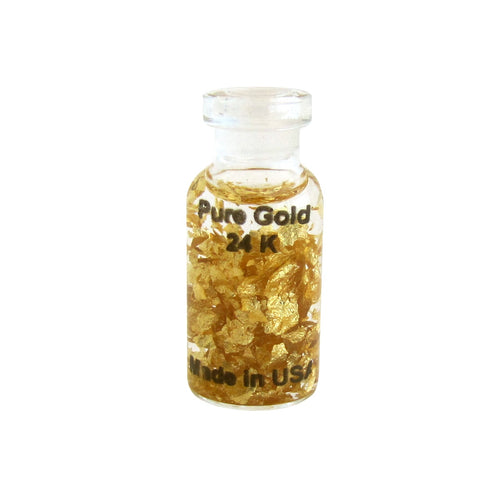 100% Real 14 karat Gold Leaf Flakes Bottle