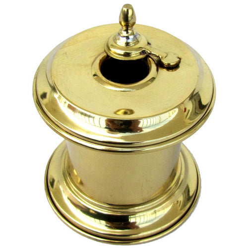 Solid Brass Captain Inkwell with Moving Swivel Lid