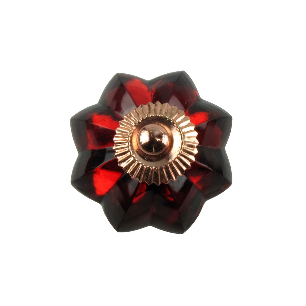 New Ruby Red Glass Pull Knob