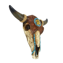 Resin & Leather Steer Skull & Horns Wall Mount Head