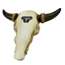 Resin & Leather Steer Skull & Horns Wall Mount Head