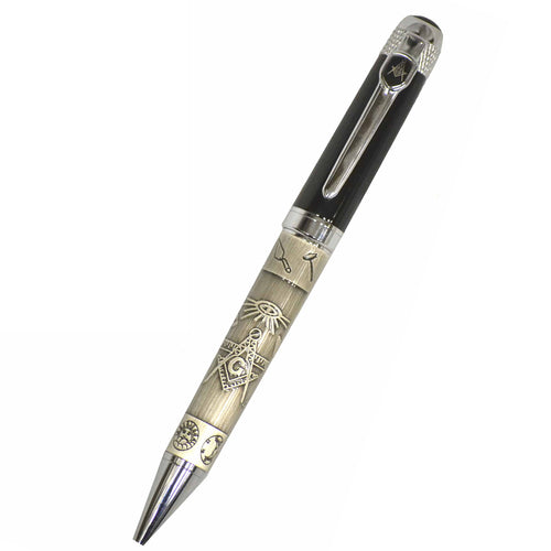 New Ballpoint Pen High Quality Laser Cut with Masonic Seal and Working Tools
