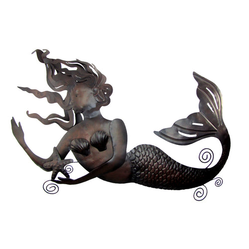 Giant Metal Mermaid Nautical Beach House/Coastal Home Decor