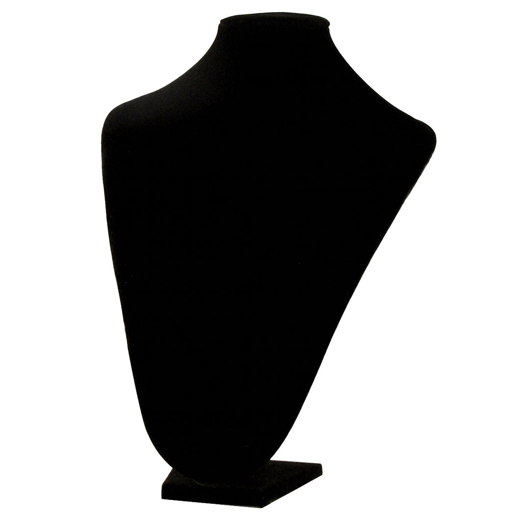 Black Velvet Jewelry Necklace Stand Bust Form
