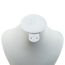 White Leather Jewelry Pendant Leatherette Necklace Stand