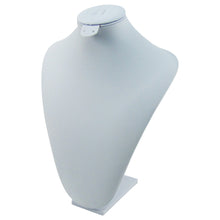 White Leather Jewelry Pendant Leatherette Necklace Stand