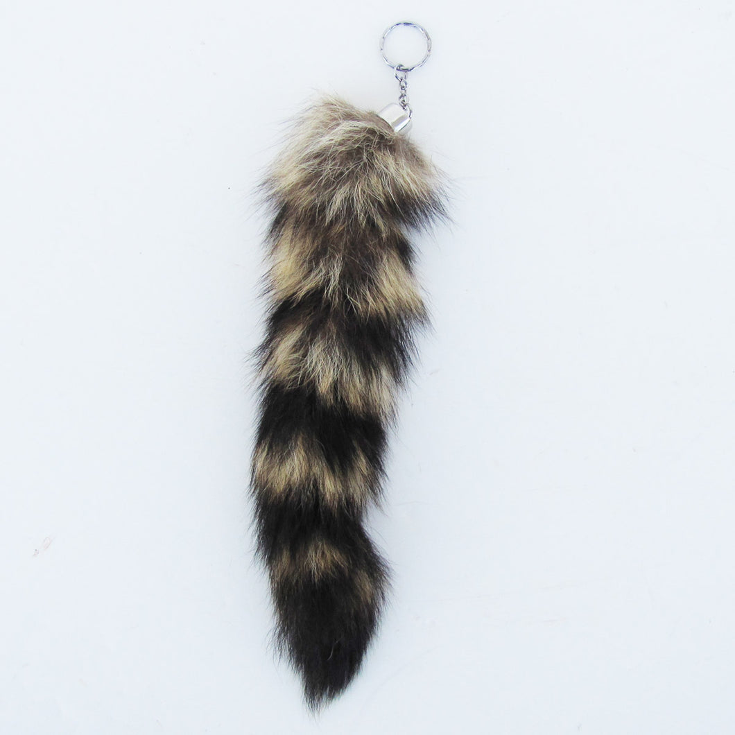 Mountain Man Syle Raccoon Tail Key Chain