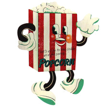 Set of 3 Dancing Snacks Popcorn, Hot Dog, and Soda Pop Metal signs