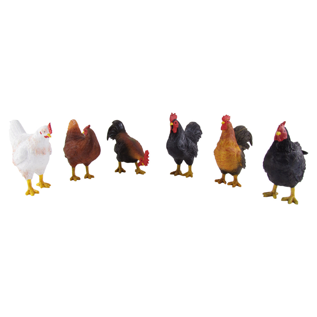 Rustic Chicken Figurines Set
