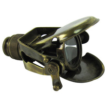 Solid Brass Traveling Telescope Monocular Set w/ Wood Box