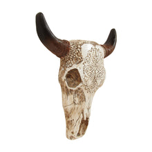 Southwestern Tooled Animal Skull and Horns Wall Art