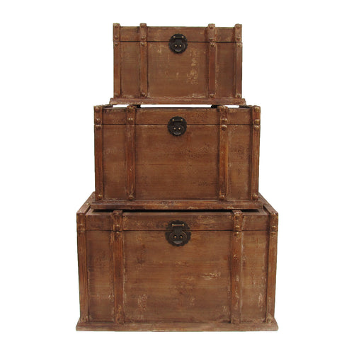Vintage Style Travel Trunk Set