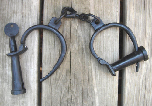 Antique Cast Iron Pirate Ship Handcuffs