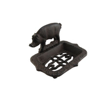 Rustic Metal Piggy Soap Dish Bathroom Soap Holder Piglet Kitchen Tray Home Decor