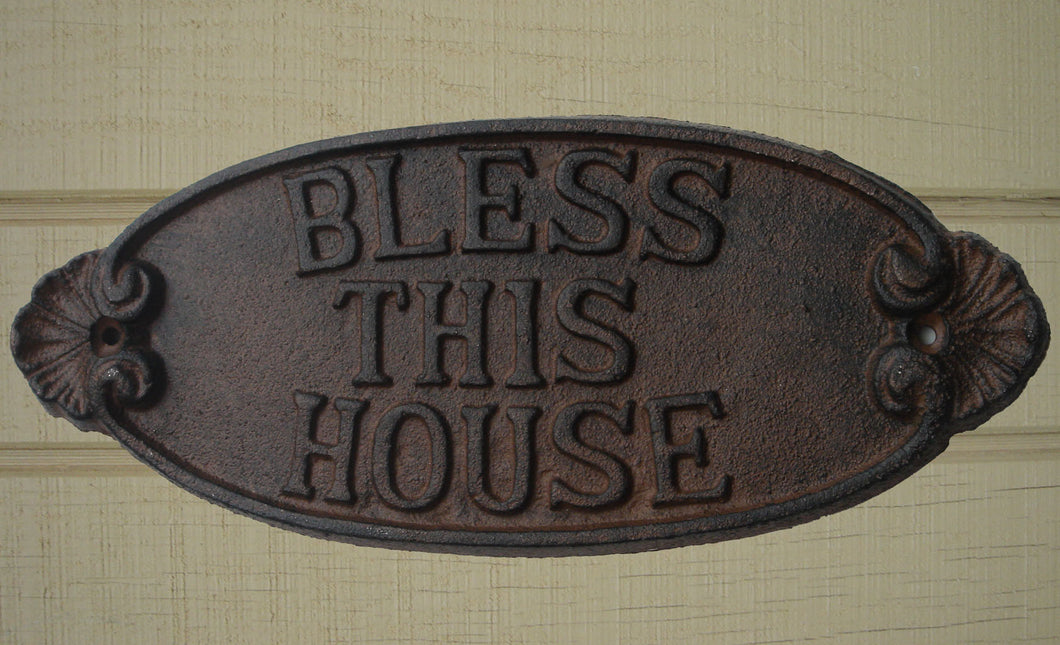 New Bless This House Welcome Wall Plaque