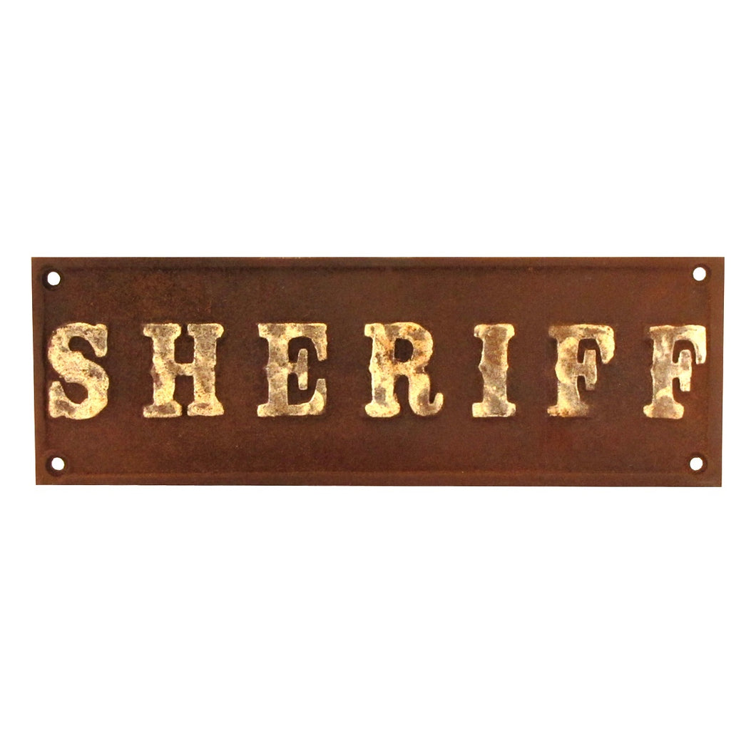 Old West Hotel Saloon Style Sign SHERIFF Wall Plaque