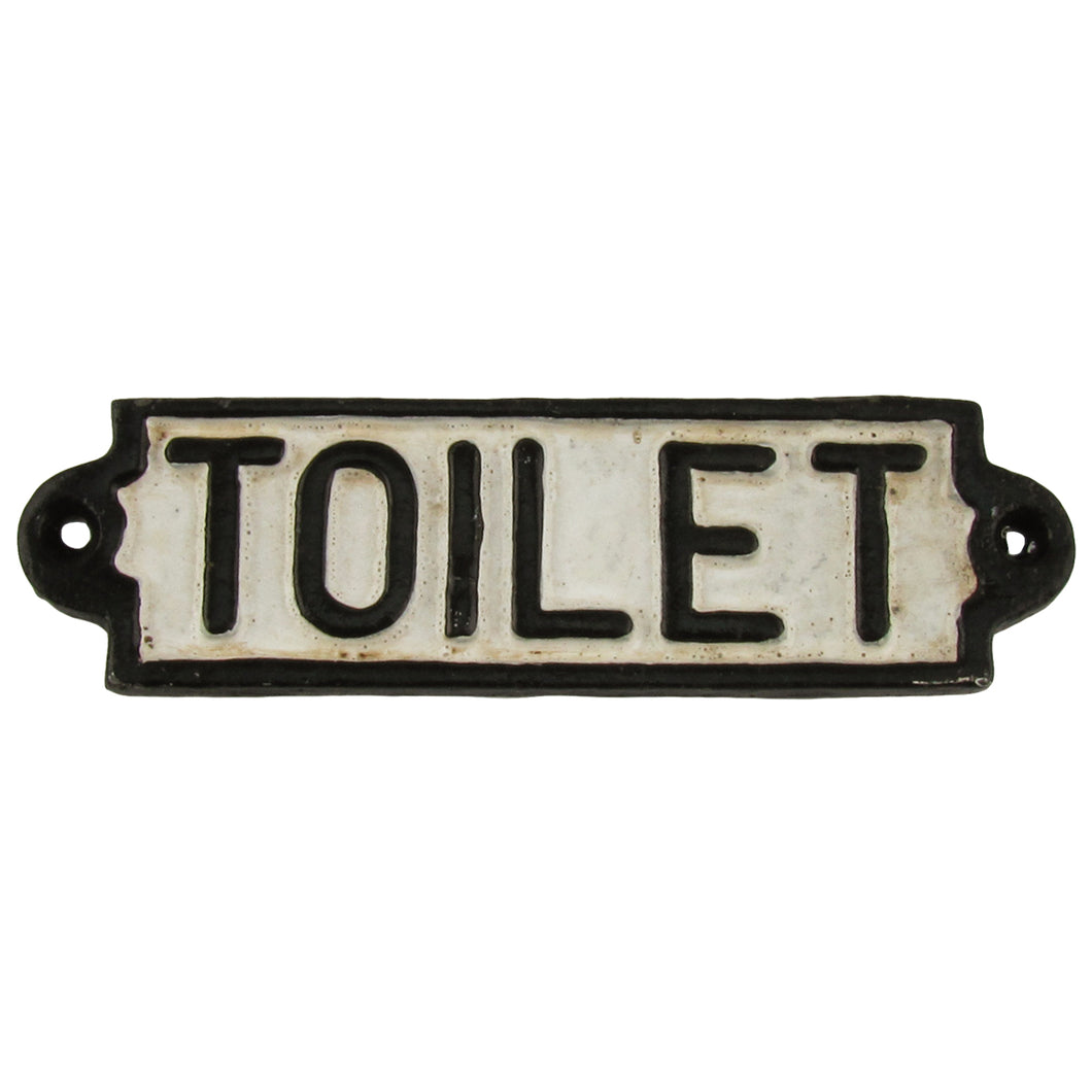 Antique Style Cast Iron Toilet Door or Wall Sign