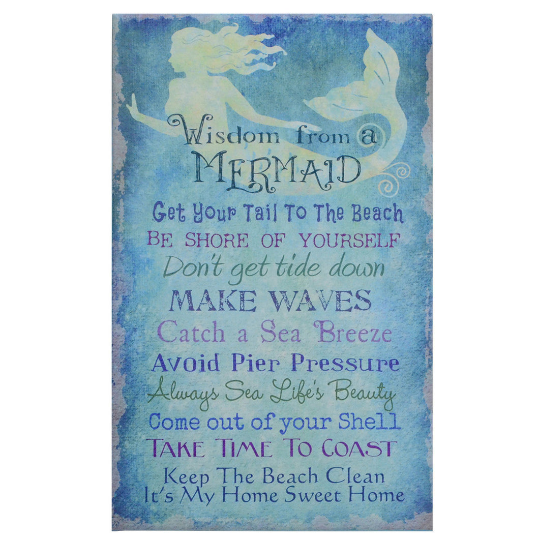 Advice From a Mermaid Canvas Wall Art