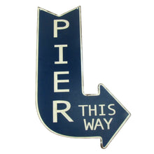 Seaside Large Metal Pier Arrow Beach Bar Wall Sign