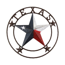 Large Texas Star State Flag Circle Wall Sign