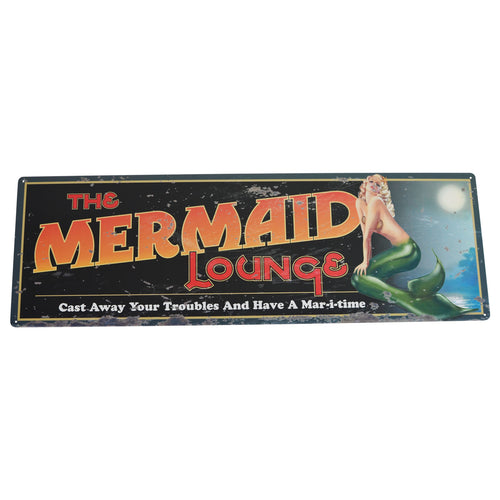 Large Mermaid Lounge Nautical Bar Wall Sign