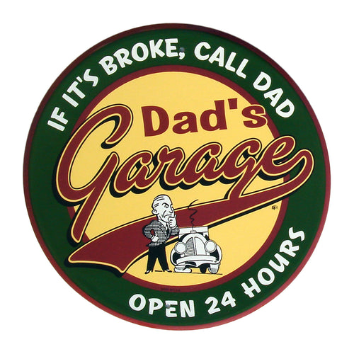 Metal Dad's Garage Dads Shed Wall Decor Tin Sign