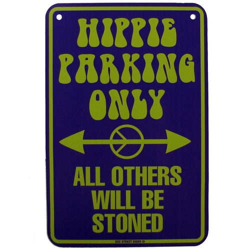 Funny Garage/Shop HIPPIE PARKING ONLY Others Stoned VINTAGE HIPPIES SIGN Wall Decor