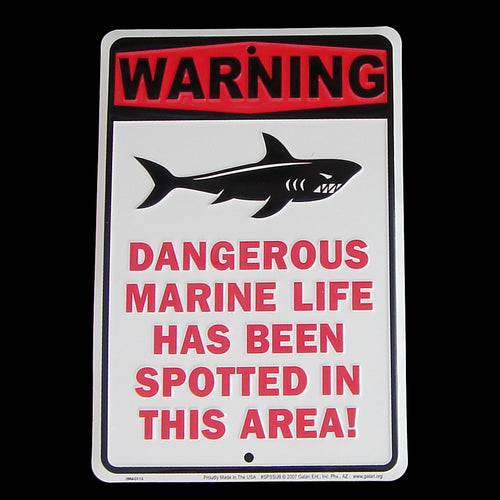 Sharks Tooth Spotted Warning Sign