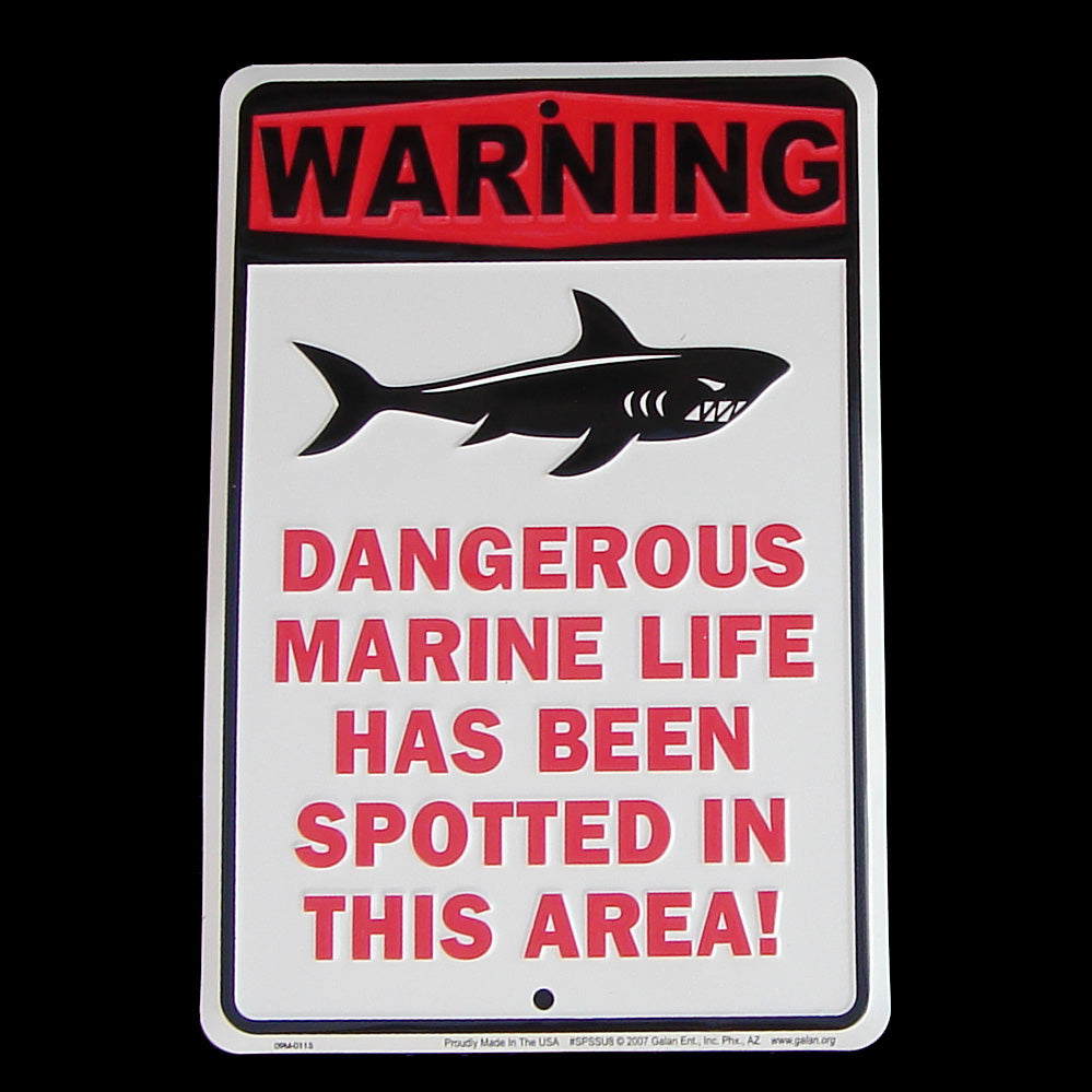 Sharks Tooth Spotted Warning Sign