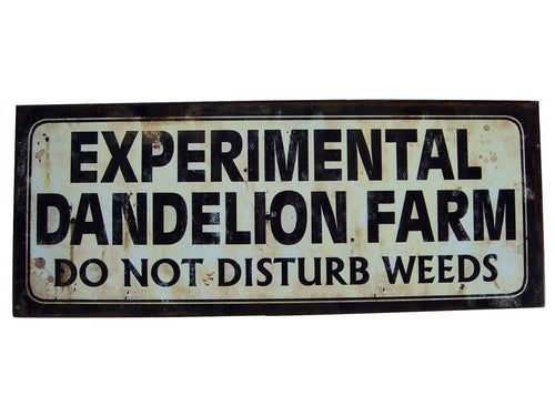 Tin Metal Garden Sign, 