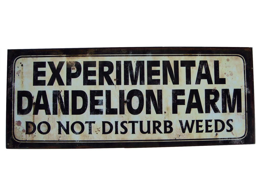 Tin Metal Garden Sign, 