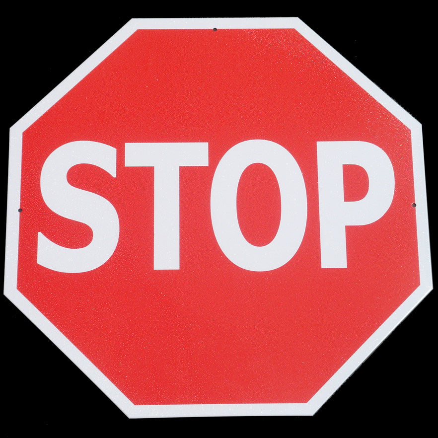 Stop Street Warning Wall Sign
