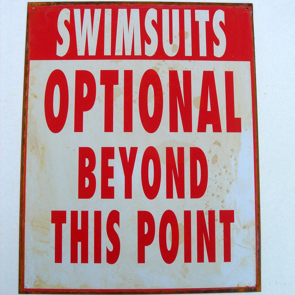 Funny Swimsuits Optional Warning Sign