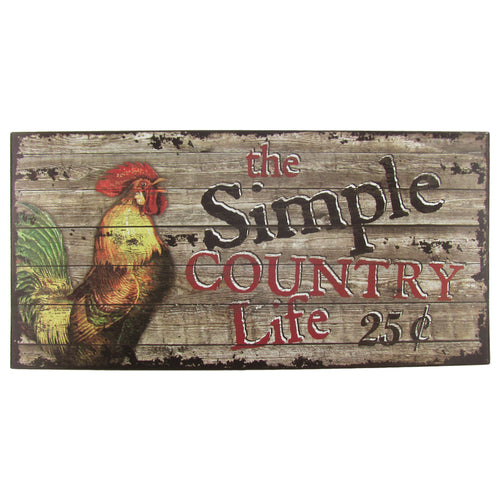 Simple Country Life Rustic Farmhouse Wall Sign