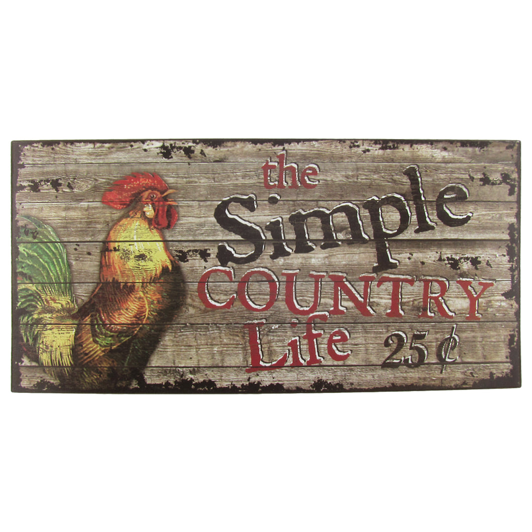 Simple Country Life Rustic Farmhouse Wall Sign