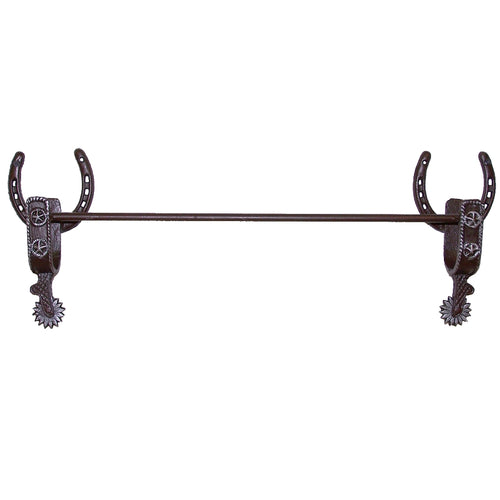 Rustic Spur Bathroom Towel Bar