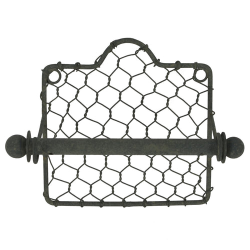 Primitive Country Style Chicken Wire Toilet Paper Holder