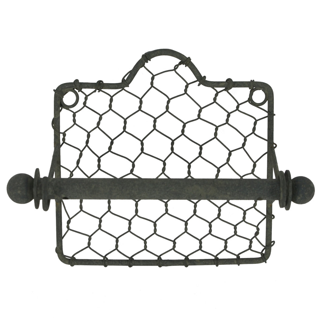 Primitive Country Style Chicken Wire Toilet Paper Holder