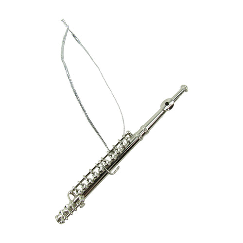 Miniature Silver Flute Ornament