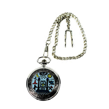 Freemason Ornate Pocket Watch & Chain Mens Gift