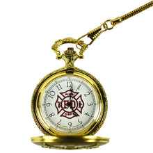 Men's Solid Brass Fire Department Pocket Watch