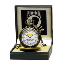 Mens Vietnam War Veteran Gift Pocket Watch and Chain